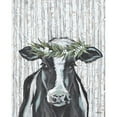 thumbnail image 3 of Norman, Michele 20x24 Black Modern Framed Museum Art Print Titled - Wanda the Winter Holstein, 3 of 5
