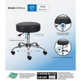 thumbnail image 2 of Pemberly Row 20.5" Vinyl Easy Movement Caressoft Doctor's Stool in Black, 2 of 4