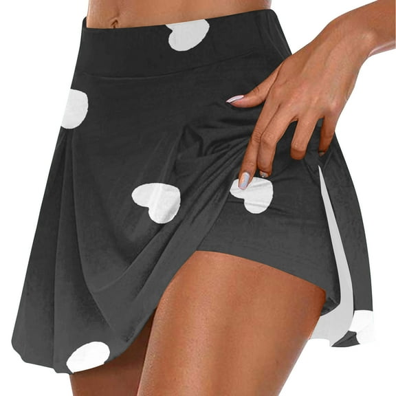 yillto Womens Yoga Shorts with Skirt High Waisted Athletic Golf Skorts Running Workout Sport Skirts