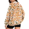 thumbnail image 2 of FOR U DESIGNS Thanksgiving Zip Hoodies for Women Oversized Long Sleeve Sweatshirt Size XS Hooded Pumpkin Sweatshirts Women with Front Zipper Comfortable Hoodie with Pockets, 2 of 7