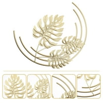HIAKDOFT Wall Art 1Pack Golden For Living Room And Garden Decoration 11.4X6.3In