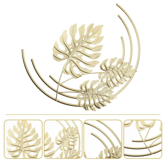 HIAKDOFT Wall Art 1Pack Golden For Living Room And Garden Decoration 11.4X6.3In
