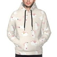 thumbnail image 2 of Bingfone Beautiful Rabbit Men's Drawstring Hoodie Long Sleeve Pocket Sweatshirts-4X-Large, 2 of 6