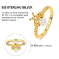 thumbnail image 3 of MULA 925 Sterling Silver Ring for Women, Gold Plated Luminous Firefly Hypoallergenic Sparkling Cubic Zirconia Birthday Gift Jewelry with Box, 3 of 11