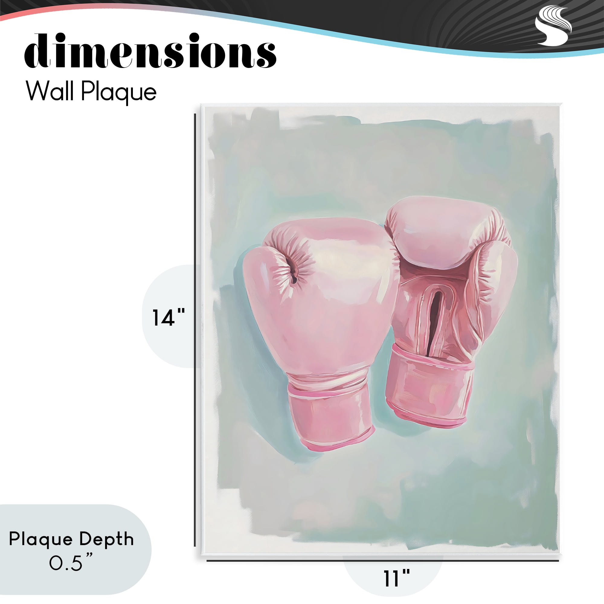 Stupell Industries Feminine Pink Boxing Gloves Wall Plaque Art, design by The Prints Vibe