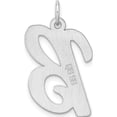 thumbnail image 3 of Sterling Silver Large Rhodium-Plated Script Letter B Initial Charm (Width 15.53) (Length 28.31) - Jbsp, 3 of 5