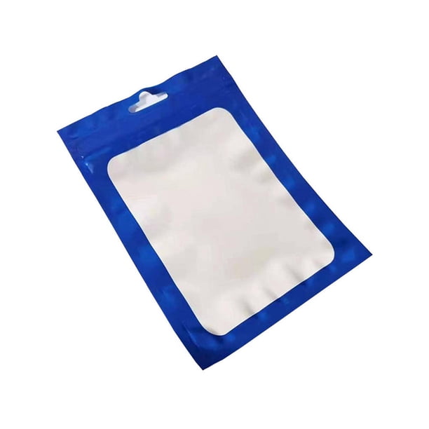 sweethay 100 piezas de bolsas de cuidado posterior diseño de ventana transparente carcasa de teléfono móvil Teléfono y Comunicación Azul 7x10cm