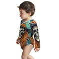 thumbnail image 3 of Xecao Cartoon Pumpkin Skull Print Baby unisex-baby Cotton Long-sleeve Bodysuits-6 Months, 3 of 6