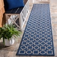 thumbnail image 3 of Safavieh Courtyard Archimedes Geometric Indoor/Outdoor Runner Rug, Navy/Beige, 2'3" x 6'7", 3 of 9