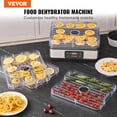 thumbnail image 2 of Deshidratador de alimentos VEVOR eléctrico de 5 bandejas con temporizador y control de temperatura, 2 of 9