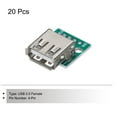 thumbnail image 3 of Uxcell 20 Pcs USB Breakout Board USB 2.0 to Dip Adapter Board Female Sockets 4pin 2.54MM, 3 of 4