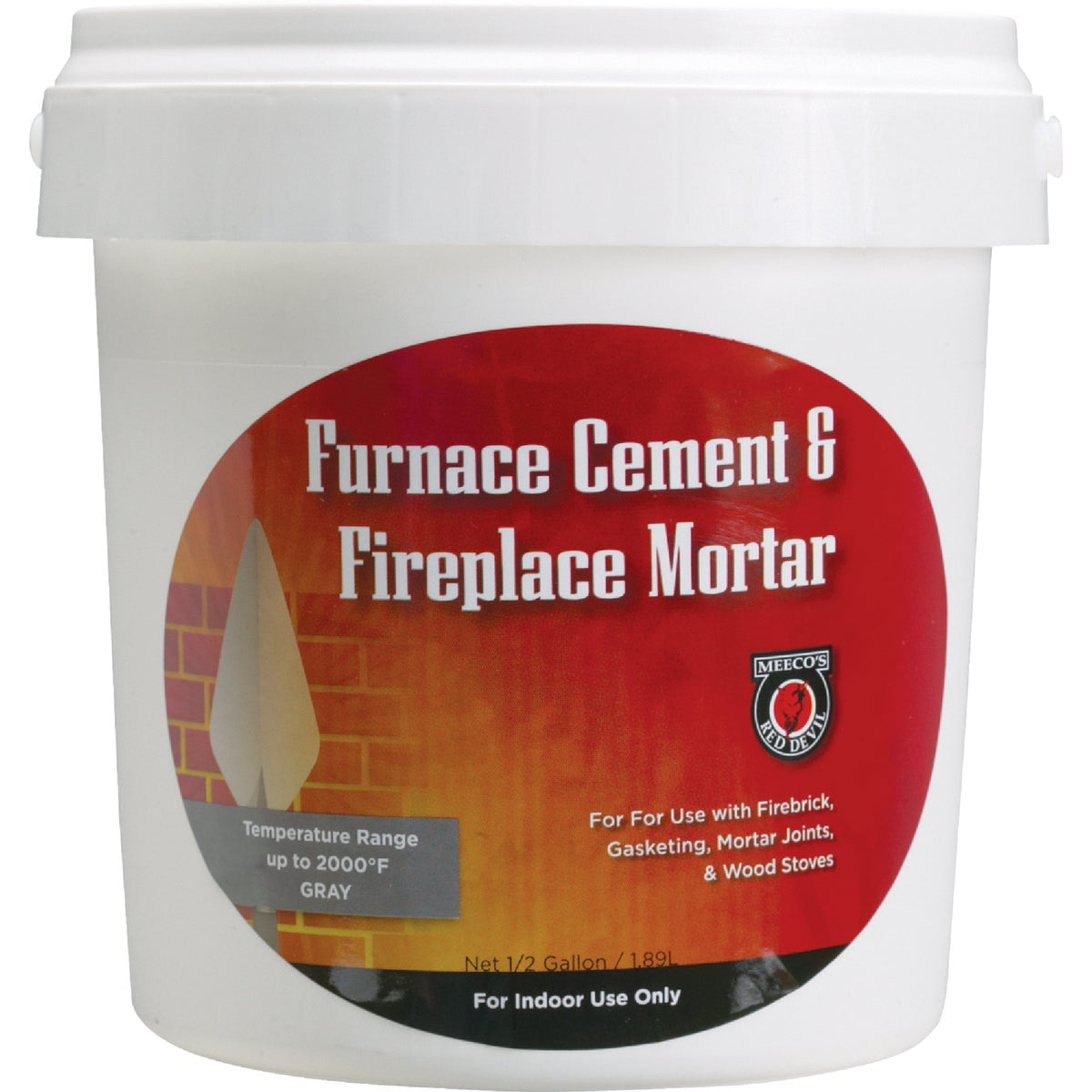 Gray Furnace Stove Cement & Fireplace Mortar 1352 Meeco´s Red Devil 1/2 Pt 