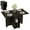 Dark Brown, variant on HOMCOM Foldable Dining Table, Drop Leaf Table with Storage for Kitchen
