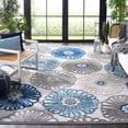 thumbnail image 3 of SAFAVIEH Cabana Aria Cream/Red 2'X8' Runner Indoor/Outdoor Area Rug Grey/Blue, 9' x 12', 3 of 14