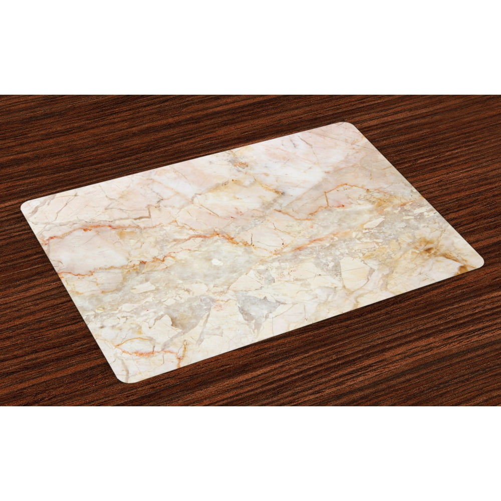 Marble Placemats Set of 4 Mine Pattern Design Natural Fractures