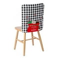 thumbnail image 2 of Coxeer Christmas Chair Slipcovers Plaid Snowflake Soft Chair Protector Chair Back Cover, 2 of 10