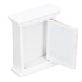 thumbnail image 4 of Armario de espejo blanco para casa de muñecas, armario de espejo blanco en miniatura, muebles de baño para casa de muñecas 1:12, 4 of 14