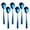 Blue, variant on LANFENG Buyer Star Bouillon Spoon Sets, 7-Inch Round Soup Spoons, Stainless Steel Finished Table Dinner Spoons