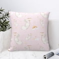 thumbnail image 4 of Pofeuu Rainboe And Rabbit Print Double-sided plush pillowcase Square Throw Pillow Covers Pillows Cover for Living Room Bedroom Sofa Couch Cushion Cover（No pillow core）-22"x22", 4 of 7