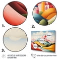thumbnail image 4 of Designart "Mountainous Landscape with Multicolor Castles II" Extra Large Architecture Framed Wall Art - Traditional Multicolor Castles Bedroom Framed Canvas Wall Art, 4 of 7
