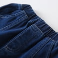 thumbnail image 6 of ZACPNCV Girls Tencel Denim Pants Wide Leg Flare Jeans Bow Lace Trim Summer Lightweight Lyocell Jeans for Kids Casual Palazzo Trousers, 6 of 7