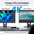 thumbnail image 5 of iVANKY FusionDock 1 MacBook Pro Docking Station with 150W Power Adapter, 12-in-2 Dual 4K@60Hz Monitor Dock for MacBook M1/M2/M3 Pro/Max Display Dock 2HDMI 2.0, 96W PD, 6 USB, Ethernet SD/TF Audio, 5 of 6