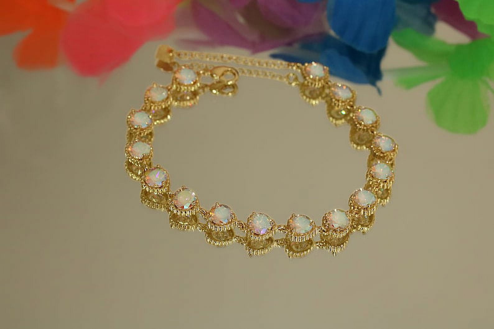Trendy CZ Stones Adjustable Anklet For Women,5"+2" Inch Adjustable Size.