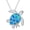 Sea Turtle Blue Opal, variant on Sea Turtle Necklaces for Women 925 Sterling Silver Ocean Larimar Turtles Summer Starfish Pendant Necklace Sea Turtle Jewelry Gifts for Women