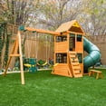 thumbnail image 5 of KidKraft Cloverdale Wooden Swing Set / Playset with Slide, Rock Wall, Glider and Swings, 5 of 12