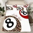 thumbnail image 2 of Homewish Cheetah Print Billiards Queen Sheet Set,Black Eight Chic Leopard Pattern,Microfiber Decor For Kids,4-Piece, 2 of 7