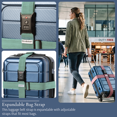 thumbnail image 4 of Brookstone Luggage Straps Secure Cross TSA-Approved Luggage Straps for Suitcases with 3-Digit Lock, 4 of 7