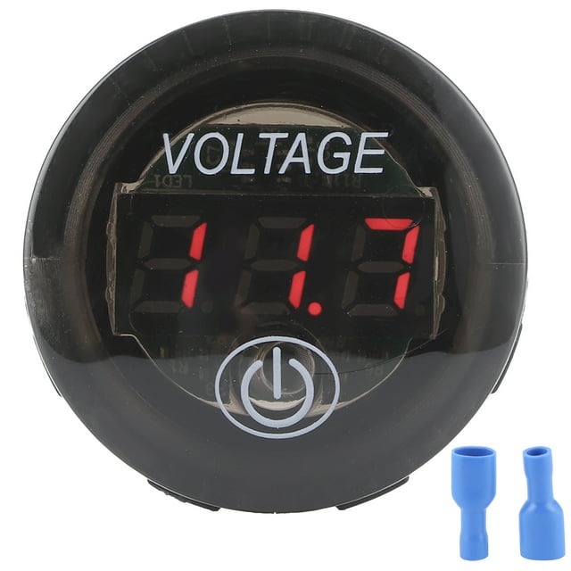 Digital Voltmeter, Energy-saving Voltage Meter With Touch Switch For Monitor The Voltage For Car Motorcycles, Boats Red