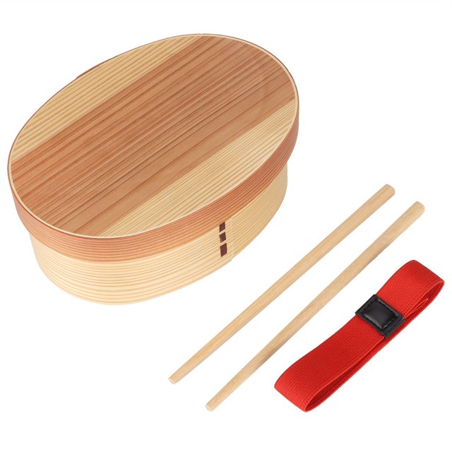 Boîte à bento en bois, boîte à bento 1 couche Boîte à sushis Boîte à lunch en bois Sushi en bois Vaisselle Bol Conteneur de nourriture pour la cuisine