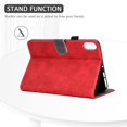 thumbnail image 3 of Dteck Smart Case for iPad mini 6th Generation 8.3 inch,Magnetic Leather Card Holder Wallet Shockproof Folio Flip Case Kickstand Cover for iPad mini 6,Red, 3 of 5