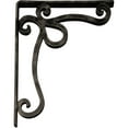 thumbnail image 4 of Ekena Millwork 2"W x 12"D x 15"H Orleans Wrought Iron Bracket, (Triple center brace), Antiqued Pale Gold, 4 of 8