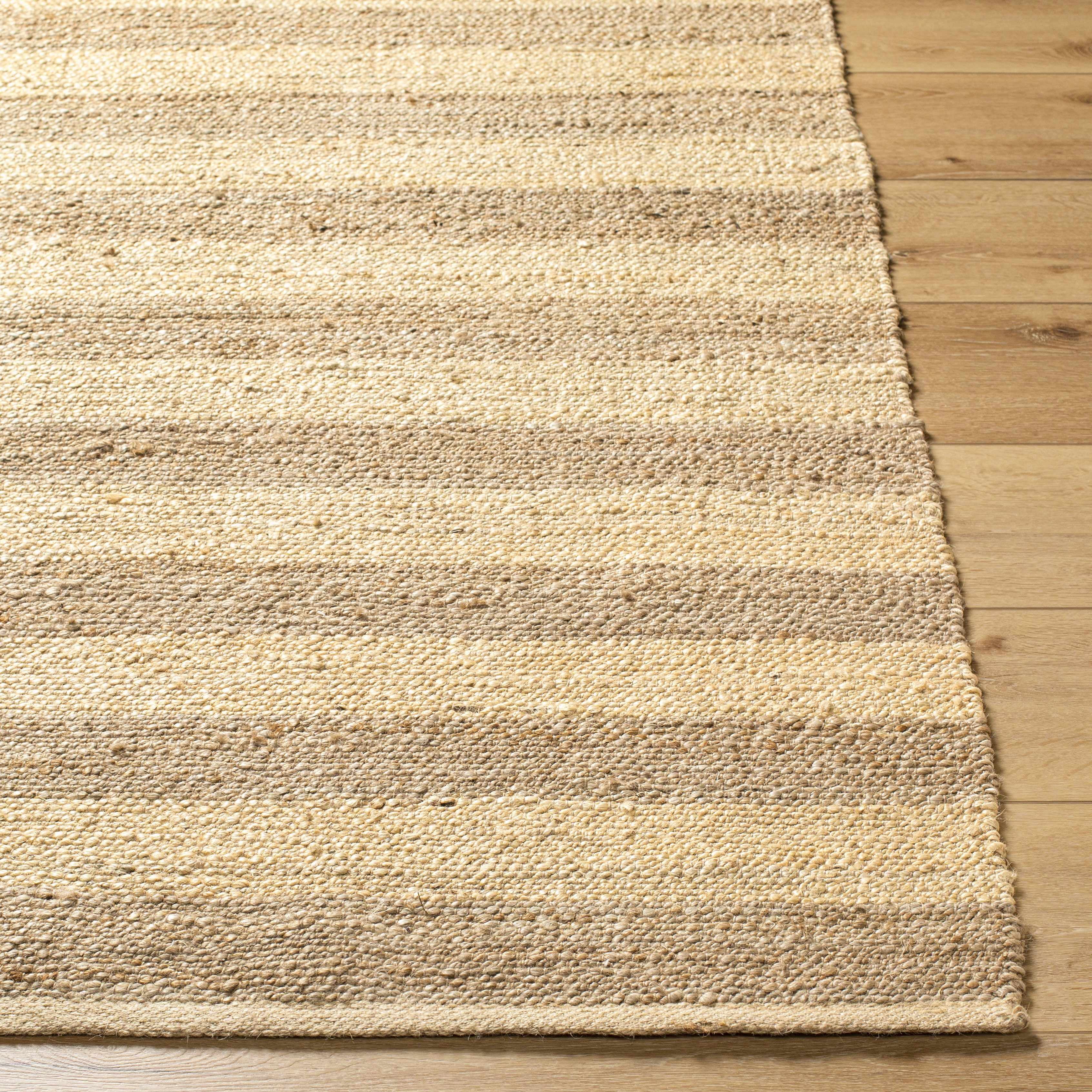 Hauteloom Ilkay Jute Living Room, Bedroom Area Rug - Farmhouse - Light Beige - 8' x 10'