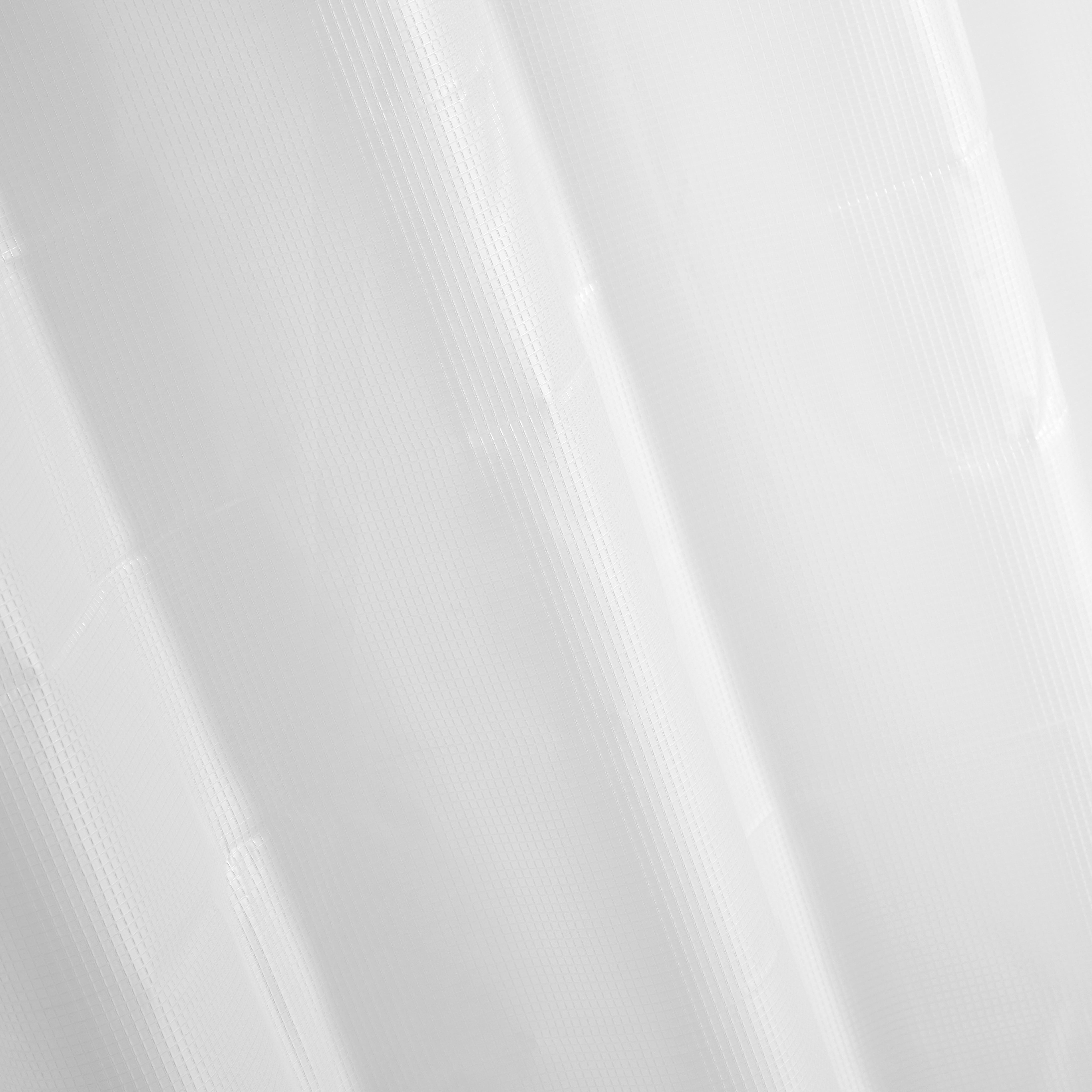 Better Homes & Gardens, 72" x 70", Heavy Weight PEVA, Embossed Waffle Shower Liner, White