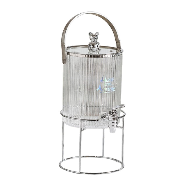 Dispensador de bebidas con grifo, dispensador de bebidas con soporte, acrílico para frutas Claro