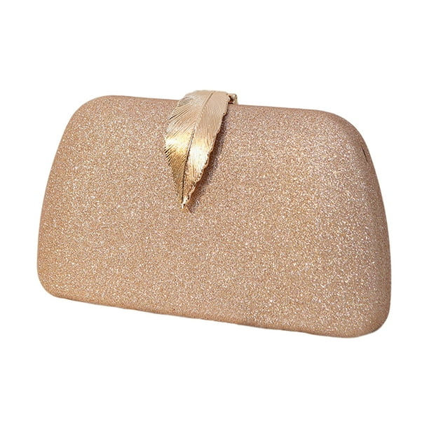 Cartera de mano para mujer con bolso de mano con hoja cadena ostentosa para fiesta y boda FLhrweasw Nuevo Walmart en linea