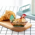 thumbnail image 6 of Chicken Kitchen Decor Candy Dish With Lid Hen On Nest, Glass Vintage Rooster Candy Jar, Rural Farmhouse Style Candy Bowl for Home Kitchen Decor & Gift Giving, 6 of 10