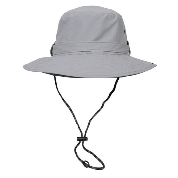 QDJZ Wide Brim Sun Hat for Women Men UV Sun Protection Bucket Hat Summer Outdoor Beach Hat for Fishing Hiking,Light Grey