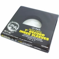 Square Deal Recordings & Supplies -  7" 45pm Vinyl Record Inner Sleeves - Archival Quality, SUPER HEAVYWEIGHT 29# Black Paper with Hole - Set of 25 #07IWBK
