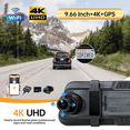 thumbnail image 6 of Cinandrow9.66 inch 4K HD Universal Mirror Dash Cam ,1080P Rear Camera/GPS/Free  TF Card, 6 of 8