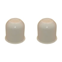 RAParts (2) White Hub Center Cap 3.125" Travel Camper Trailer Truck Cover Rim Hubcap