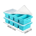 thumbnail image 3 of Lenkho Silicone Bento Lunch Box - 4-Compartment Divided Food Storage Containers with Lids - Stackable & Leak-Proof, BPA-Free - Perfect for Meal Prep, Fruits, Snacks and Fridge Organization, 3 of 5