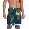 thumbnail image 2 of Sikiie World Map Mens Pajama Shorts, Lounge Pant, Men's shorts，Sleep Pj Shorts for Men-XX-Large, 2 of 6