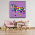 thumbnail image 2 of Cuadro Canva Pixtreats listo para Colgar Caballo Poligonal 40X40 cm, 2 of 4