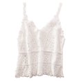 thumbnail image 3 of Womens Summer Crochet Tank Tops Sleeveless Boho Sweater Vest Beach Cover Ups Vacation (White One Size), 3 of 3