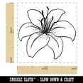 thumbnail image 2 of Tiger Lily Flower Self-Inking Rubber Stamp Ink Stamper - Green Ink - Small 1 Inch, 2 of 7