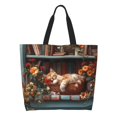 thumbnail image 1 of Easygdp Cat Asleep Among Flowers Bolsas Tote para Mujer, Bolsos de Hombro para Viaje, Bolsos de Mano de Gran Capacidad para Compras y Trabajo, 1 of 8